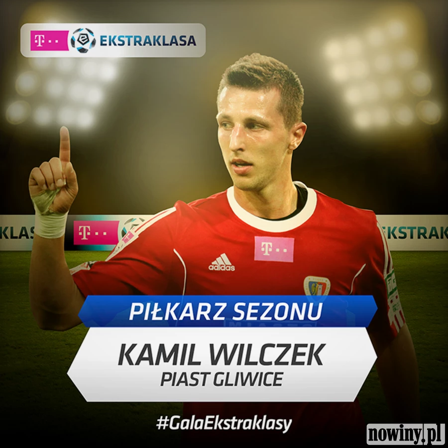 Kamil Wilczek najlepszym piłkarzem i napastnikiem Ekstraklasy
