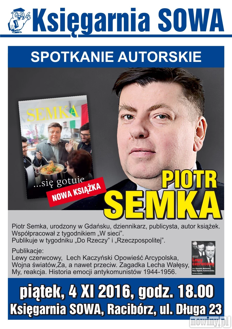 Piotr Semka w Księgarni Sowa