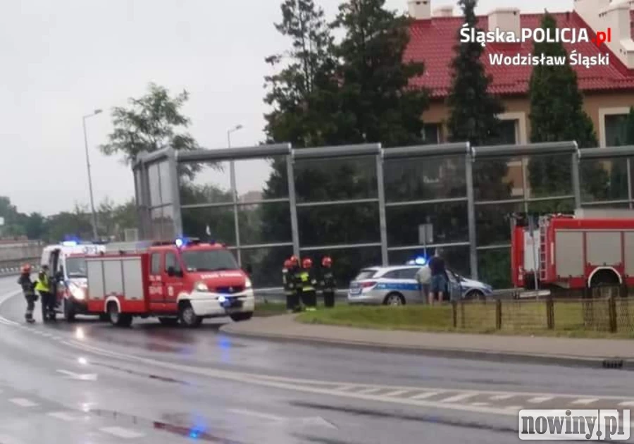 Rowerzysta ranny w wypadku w Wodzisławiu