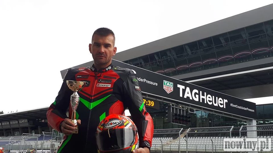 Podium Adama Wojaczka na legendarnym torze