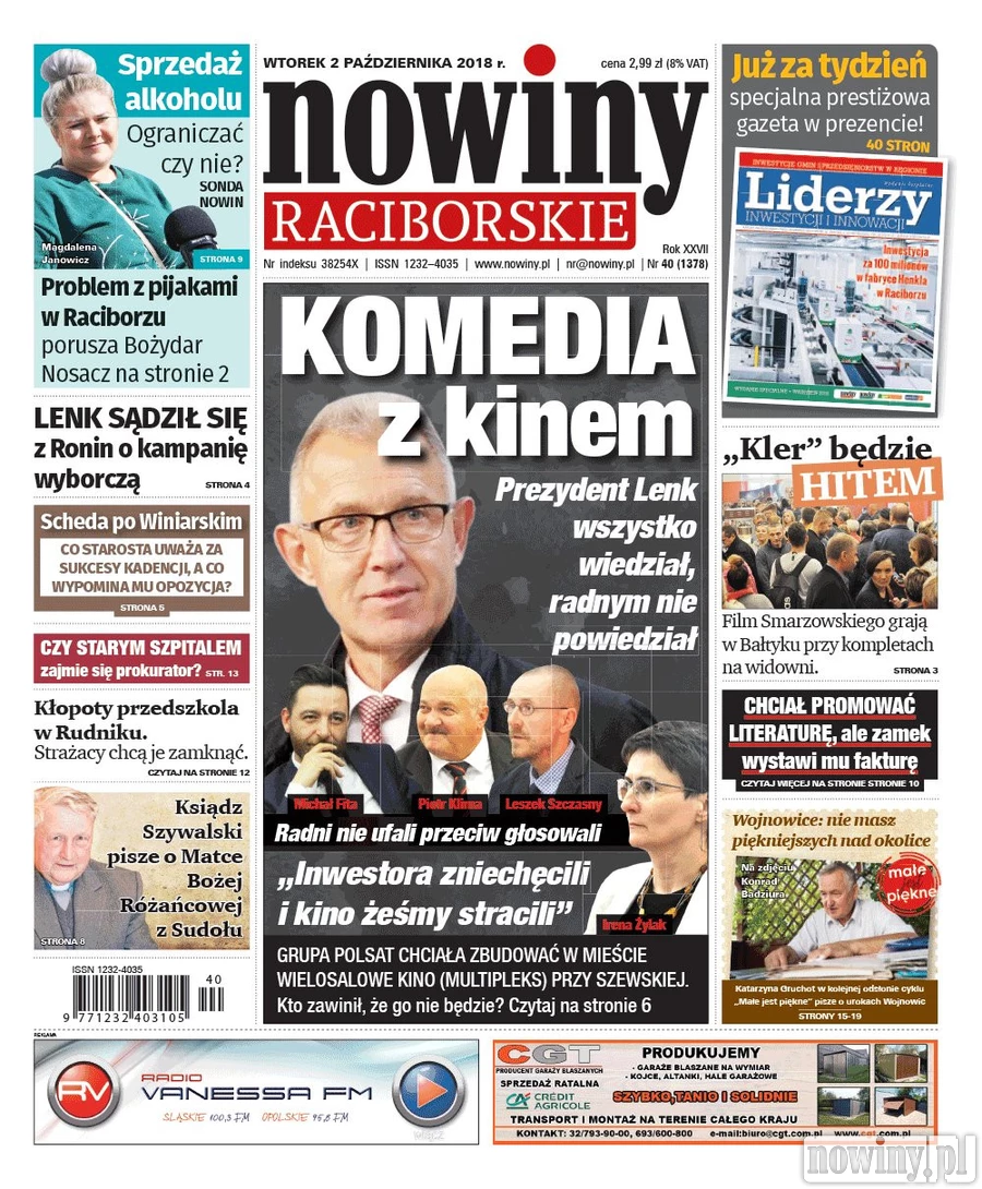 Nowiny Raciborskie piszą o komedii z inwestycją, za którą stał Polsat
