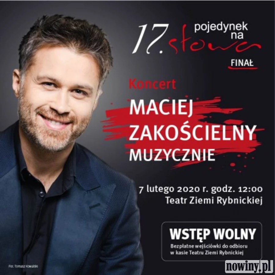 Maciej Zakościelny na finale 17. Pojedynku na Słowa