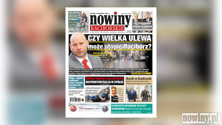 Nowiny Raciborskie pytają czy Racibórz nie da się nawalnym deszczom?
