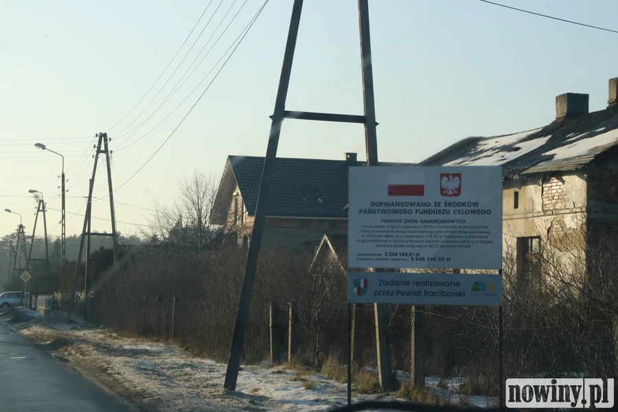Czy znak wpłynie na zakres remontu drogi w Górkach Śląskich?