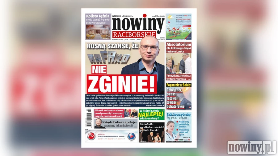 Nowiny Raciborskie piszą o rosnących szansach na ratunek dla Rafako