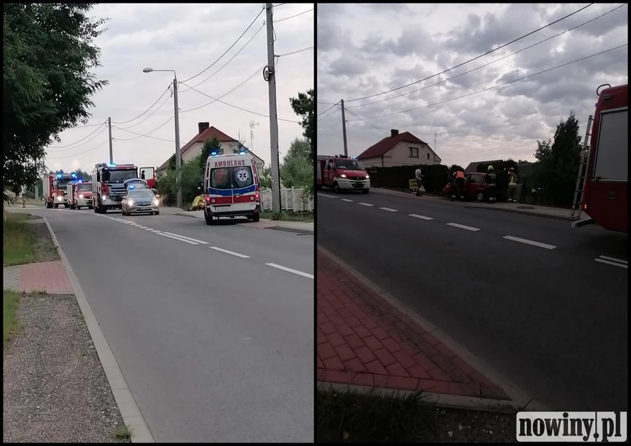 Osobówką w płot. Dwie osoby poszkodowane