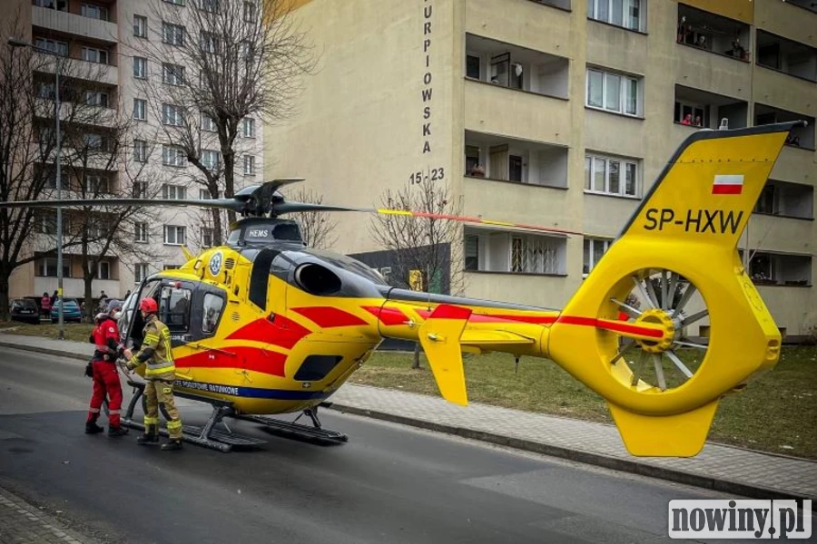 Śmigłowiec przyleciał do pacjenta z zawałem serca