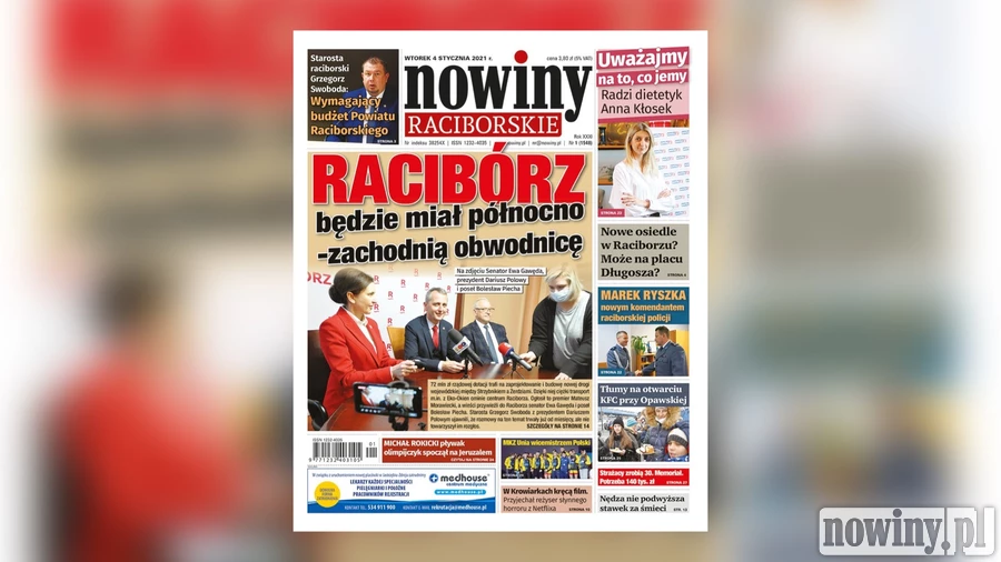 Nowiny Raciborskie piszą o drugiej obwodnicy dla stolicy powiatu