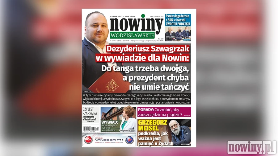 Nowiny Wodzisławskie w rozmowie z Dezyderiuszem Szwagrzakiem o wizji miasta, inwestycjach i postępowaniu prokuratorskim