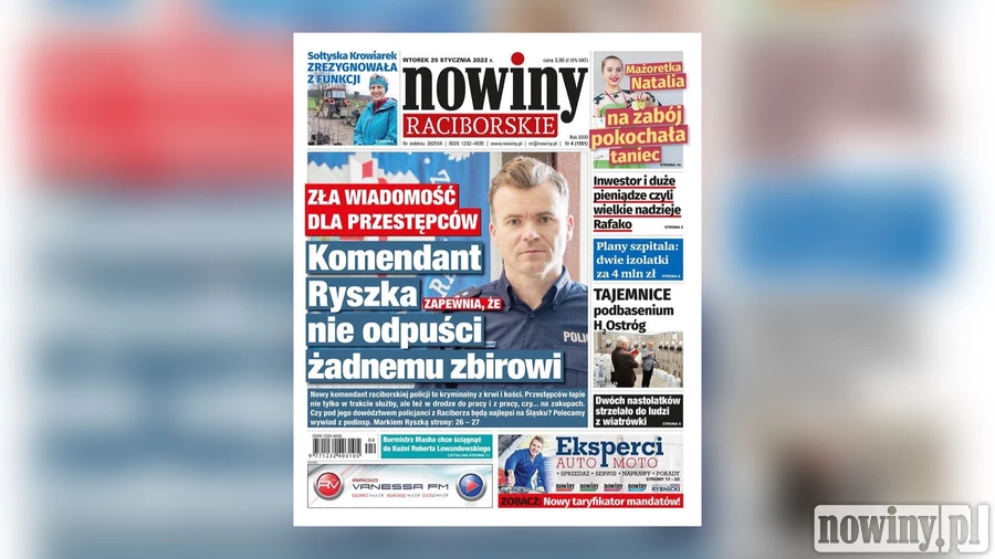 Nowiny Raciborskie ze złą wiadomością dla przestępców