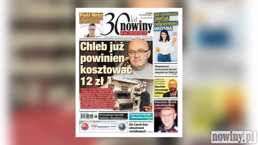 Nowiny Raciborskie piszą o chlebie, który drożeje i będzie drożał