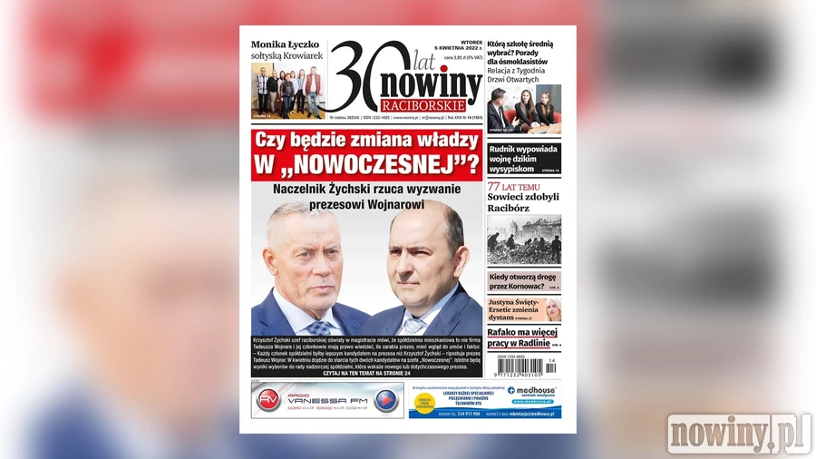 Czy Żychski zastąpi Wojnara? Nowiny Raciborskie o batalii o Nowoczesną