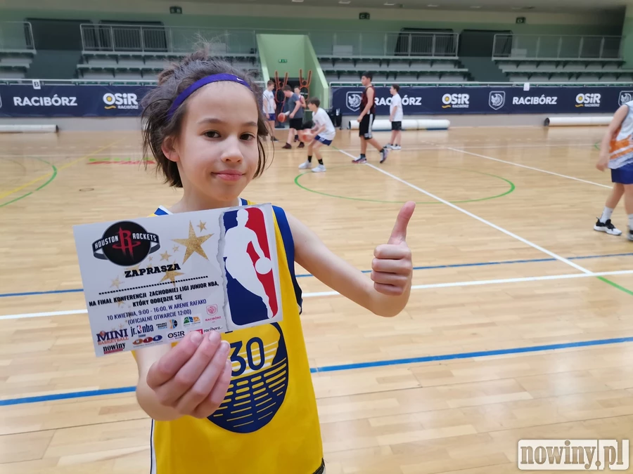 Minibasketball jako Houston Rockets gra w niedzielę w Arenie Rafako o finał NBA Jr.