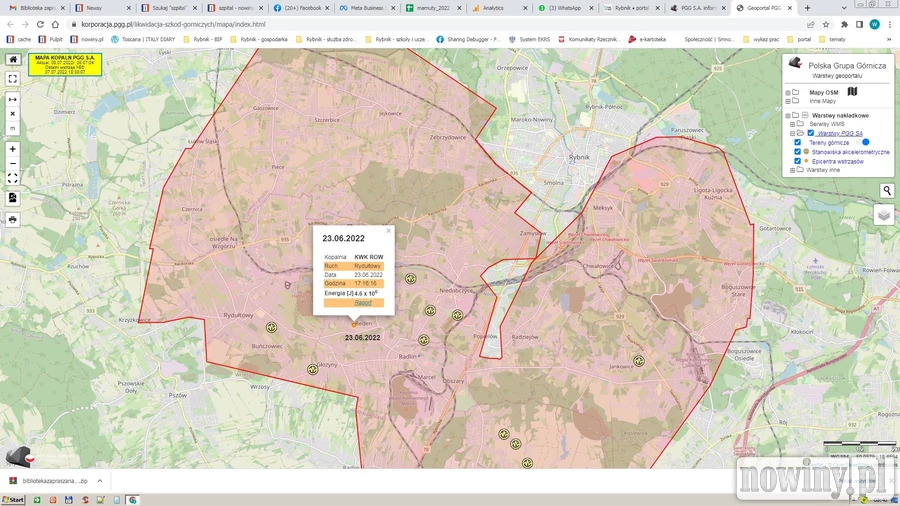 Mapa wstrząsów górniczych w kopalniach PGG. Gdzie można ją znaleźć? W internecie