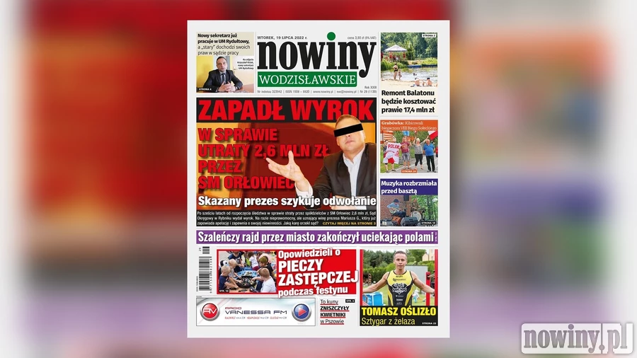 Nowiny Wodzisławskie o wyroku sądu w sprawie SM Orłowiec