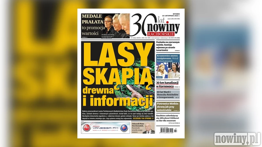 Lasy skąpią drewna i informacji. Nowy numer Nowin Raciborskich