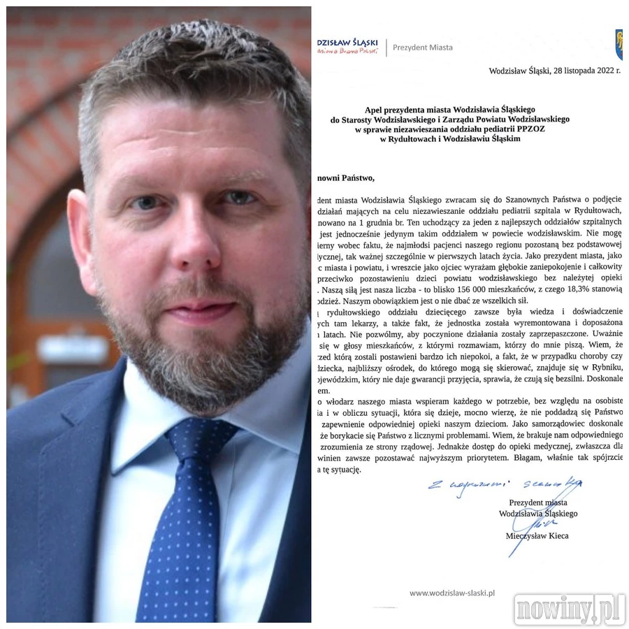 Prezydent Wodzisławia apeluje w sprawie pediatrii: Obudźcie się!