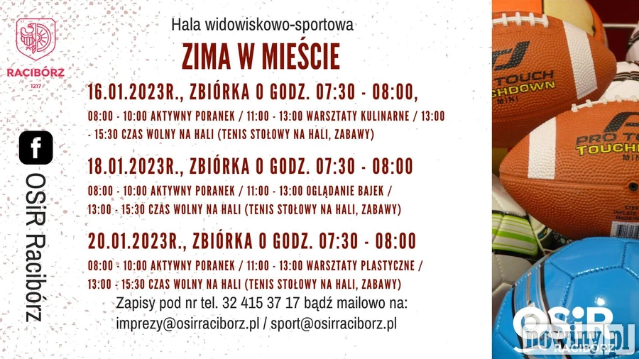 Ferie na sportowo czyli OSiR zaprasza
