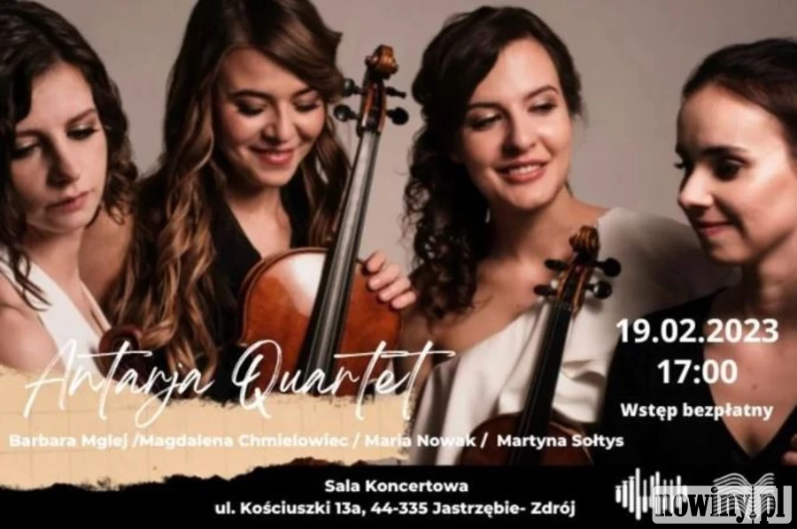 Kwartet smyczkowy Antarja Quartet wystąpi w Jastrzębiu. Wstęp bezpłatny [zapowiedź]
