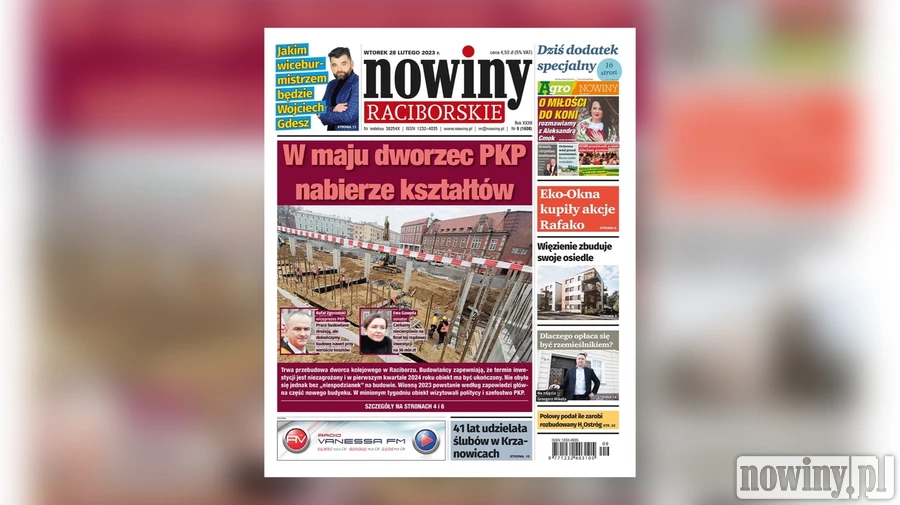 Nowiny Raciborskie piszą o dworcu PKP, który w maju nabierze kształtów