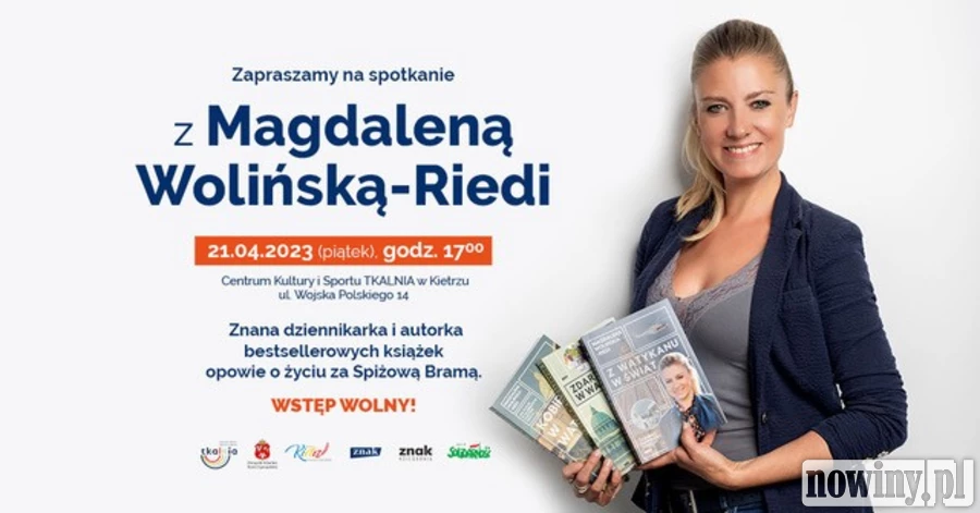 Tkalnia zaprasza na spotkanie z Magdaleną Wolińską-Riedi