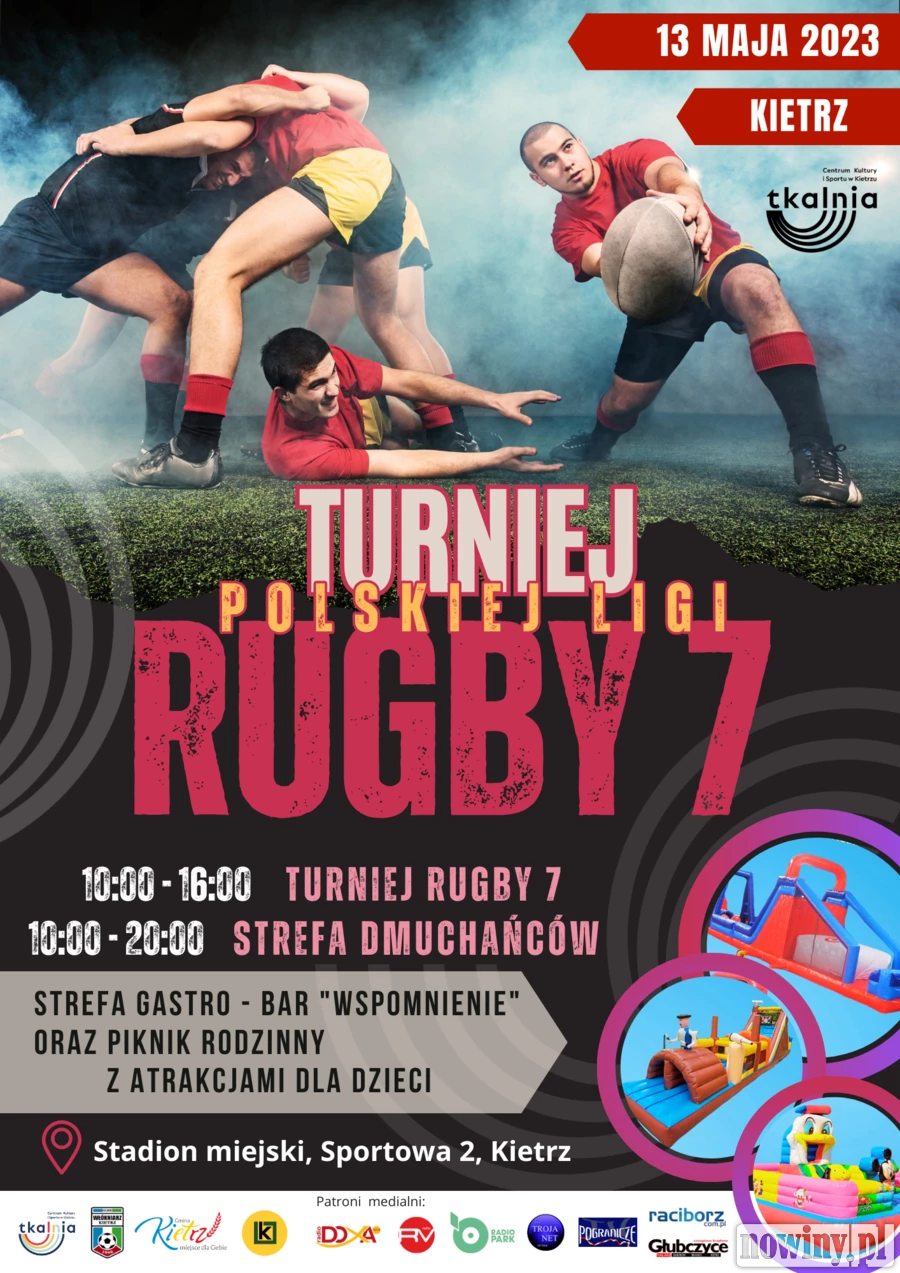 Turniej Rugby 7 w Kietrzu. Tkalnia zaprasza