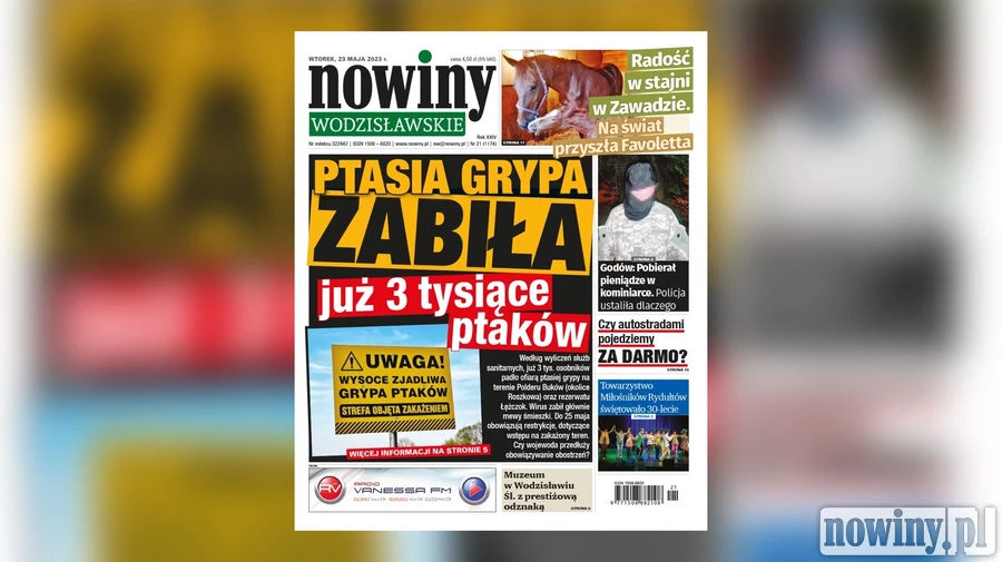 Nowiny Wodzisławskie o skutkach ptasiej grypy w Bukowie i na terenie Łężczoka