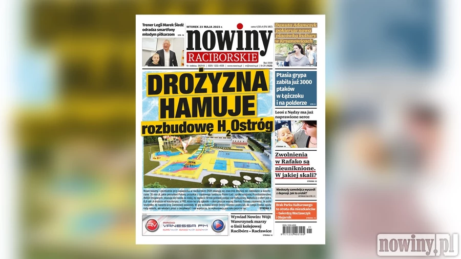 Drożyzna hamuje rozbudowę H2Ostróg. O tym piszą Nowiny Raciborskie