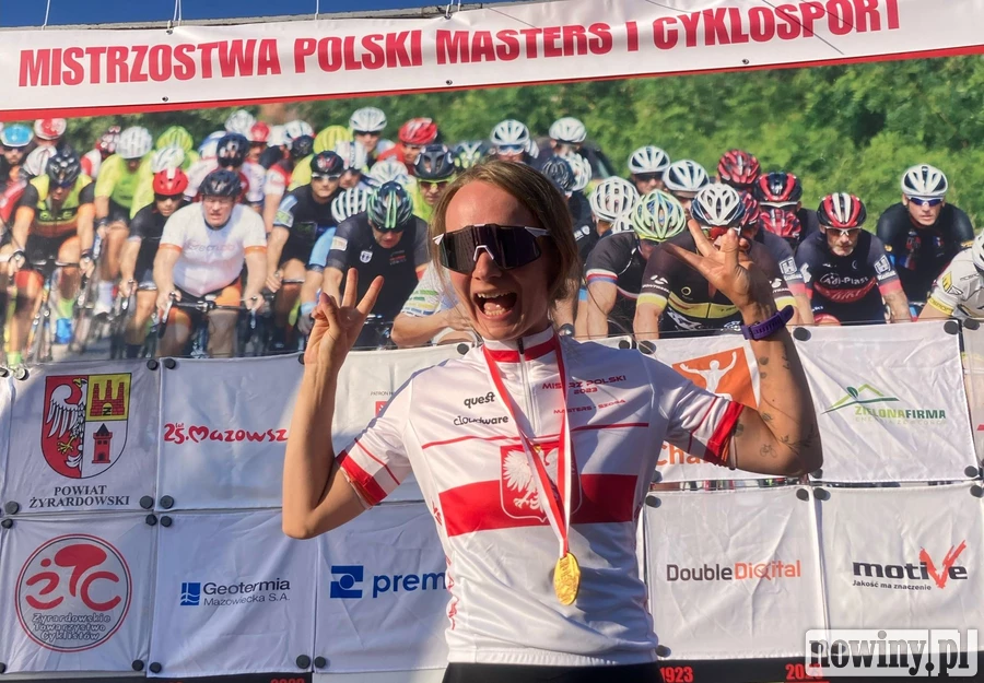Klaudia Kowalska z Siedlisk z tytułem Mistrza Polski w kolarstwie szosowym w Żyrardowie