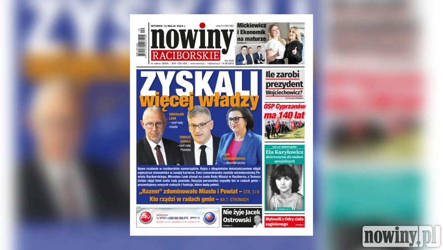 Nowiny Raciborskie piszą o tych, co zyskali więcej władzy