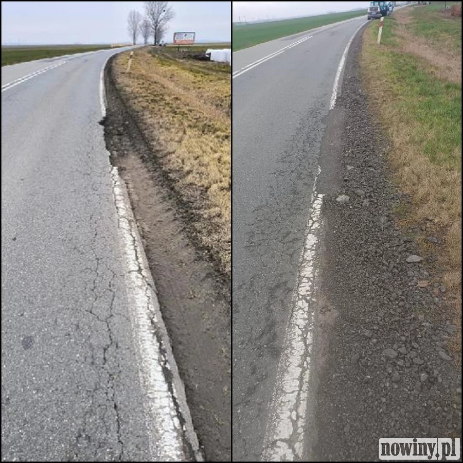 Dziura na drodze wojewódzkiej w Pietrowicach Wielkich została naprawiona po interwencji Nowin