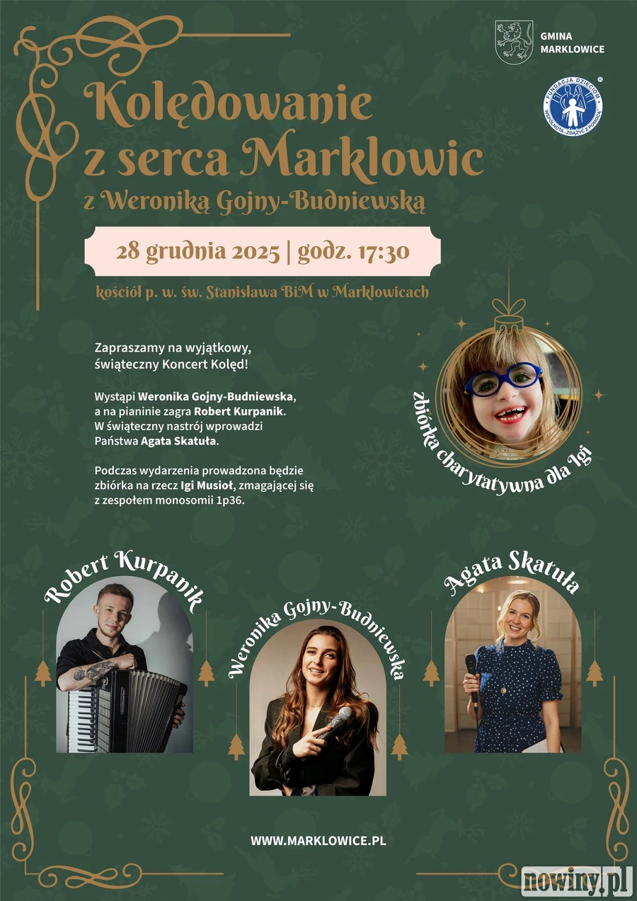 Marklowice będą kolędować dla Igi. Charytatywny koncert w parafii [ZAPOWIEDŹ]