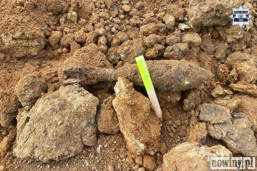 Niewybuch z czasów II wojny światowej w Żorach.