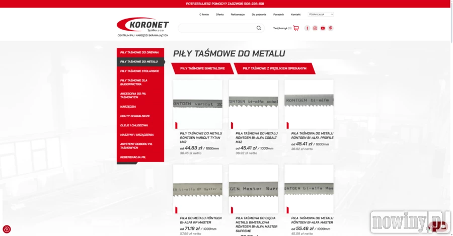 Piły taśmowe do metalu w obróbce warsztatowej i przemysłowej - zastosowania, możliwości, ograniczenia