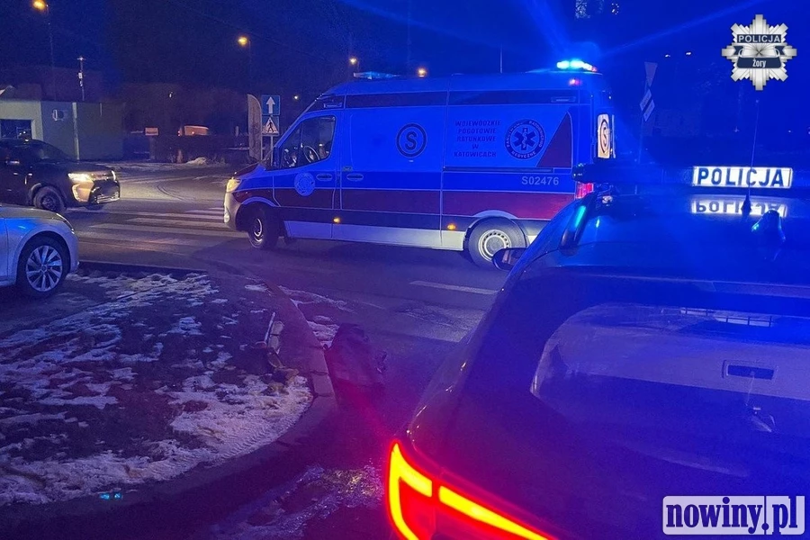 Mężczyzna potrącony na przejściu dla pieszych w Żorach