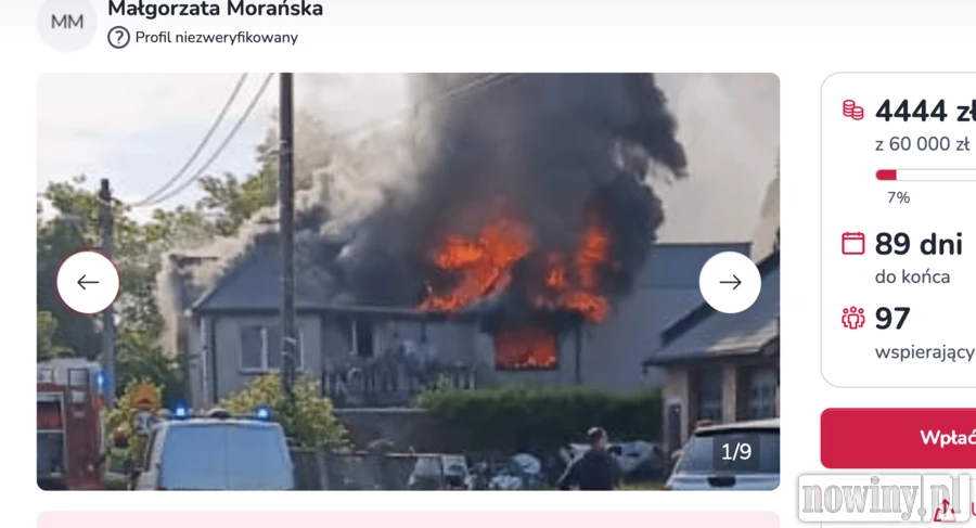 Córka prosi o pomoc w ocaleniu jedynej pamiątki po tacie. Mężczyzna zginął w pożarze na Płoni