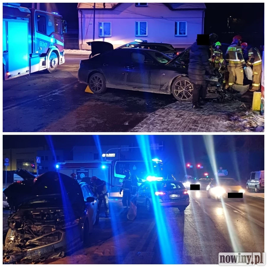 Wypadek na skrzyżowaniu ulic Rybnickiej i Mariackiej w Radlinie