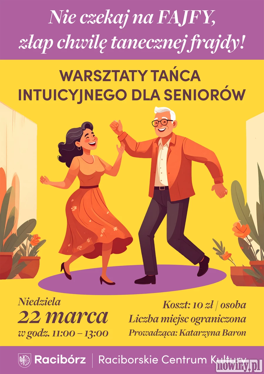 Nie czekaj na FAJFY, złap chwilę tanecznej frajdy! Warsztaty Tańca Intuicyjnego dla Seniorów w RCK
