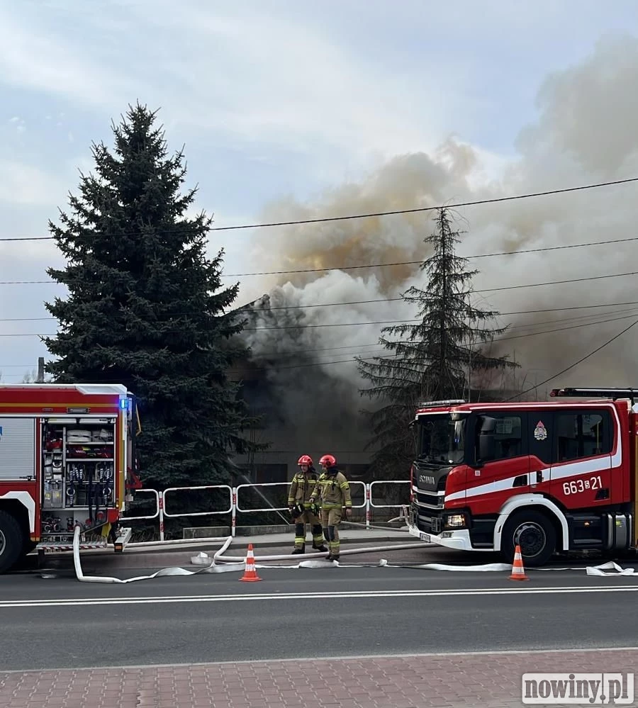 Pożar w Pszowie. realizowane są działania strażaków. Droga jest zablokowana [ZDJĘCIA]