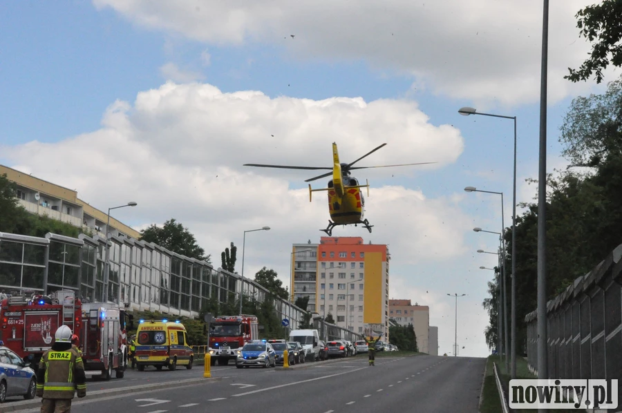 Śmigłowiec LPR w Wodzisławiu. Dziecko uległo wypadkowi [ZDJĘCIA]