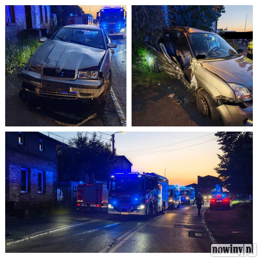 Wypadek w Rybniku na Przemysłowej. Kobieta zakleszczona w samochodzie