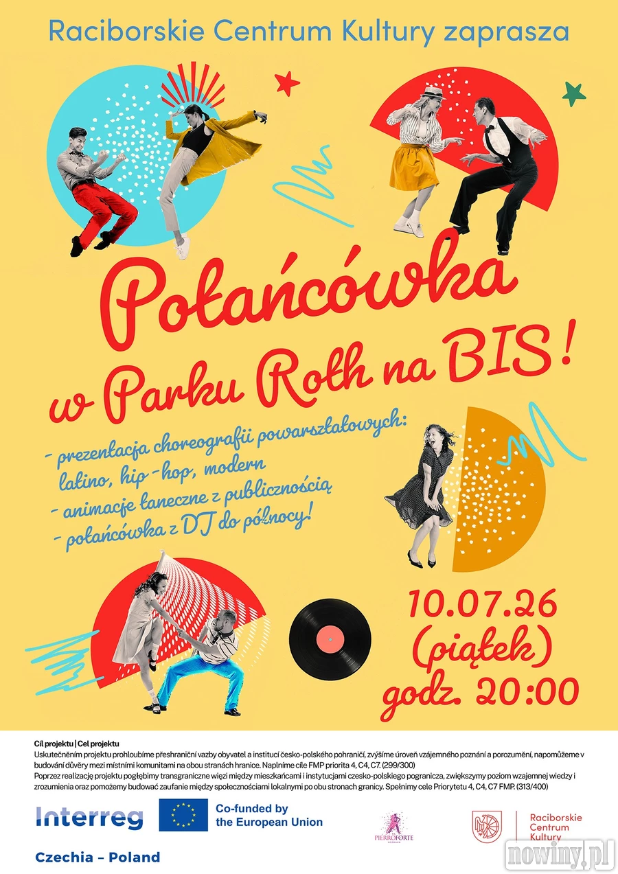 Raciborskie Centrum Kultury serdecznie zaprasza na POTAŃCÓWKĘ W PARKU ROTH NA BIS!
