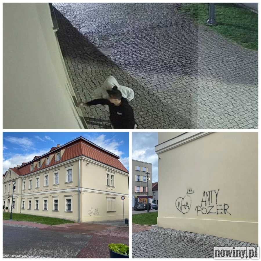 Wandale zniszczyli elewację wodzisławskiego pałacu. Wszystko nagrał monitoring
