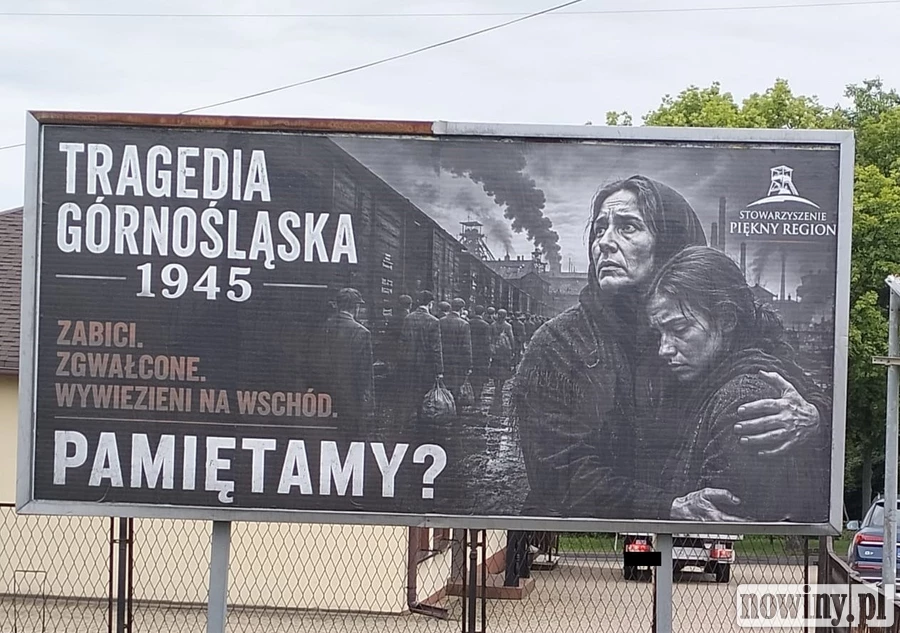„Zabici, Zgwałcone, Wywiezieni na wschód”. Banery w Pszowie, Wodzisławiu Śląskim i Lubomi