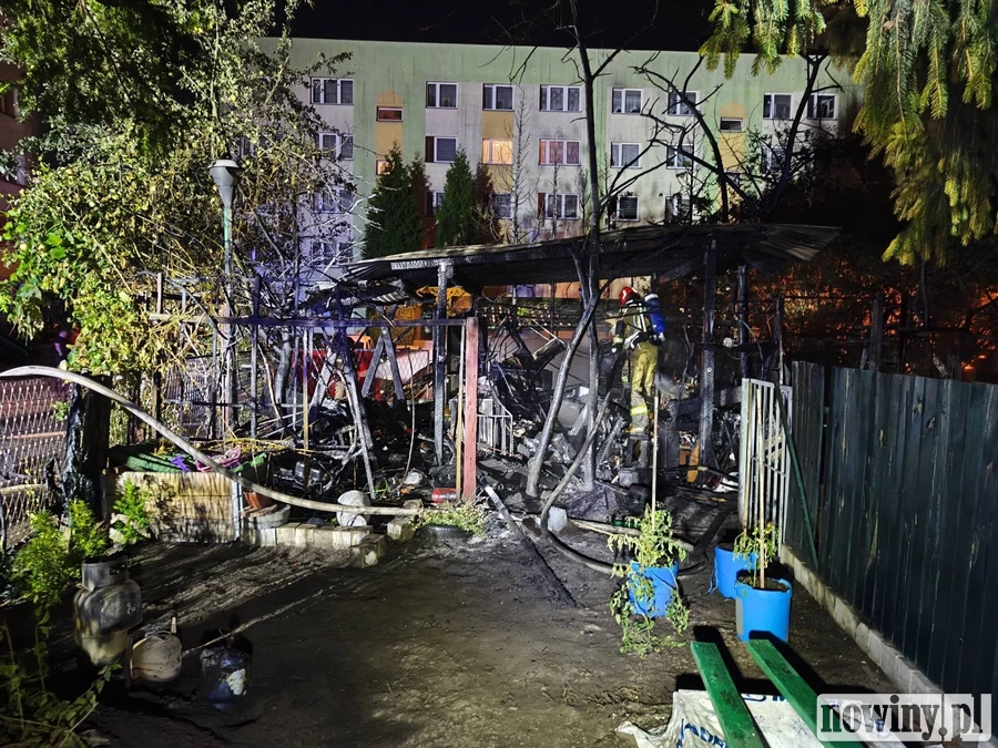 Tragiczny pożar na ogródkach działkowych w Gliwicach