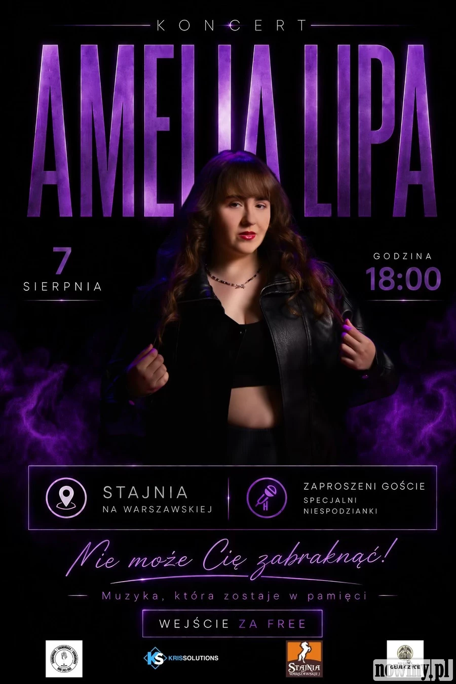 Już jutro letni koncert Amelii Lipy w Głubczycach. Wstęp będzie bezpłatny