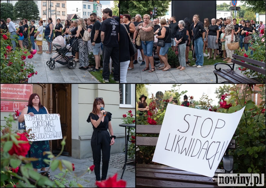 Protest przeciwko zamknięciu oddziału położniczego. Mieszkańcy złożyli podpisy pod petycją [ZDJĘCIA]