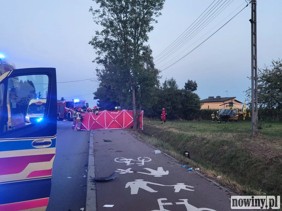 Śmiertelny wypadek na ulicy Młodzieżowej w Wodzisławiu Śląskim. Zginął motocyklista