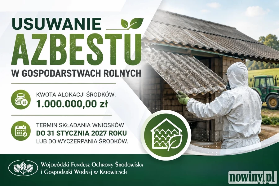 Milion złotych na usuwanie azbestu z gospodarstw rolnych. WFOŚiGW wznowił nabór