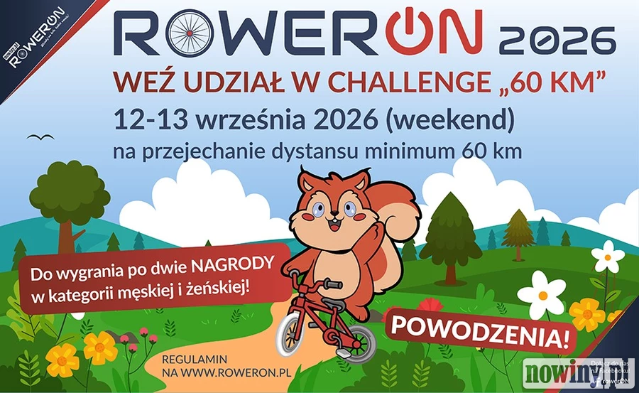 RowerON 2026: Już w ten weekend Challenge „60 km”. Wykręć minimum 60 km na rowerze i zgarnij super nagrody!